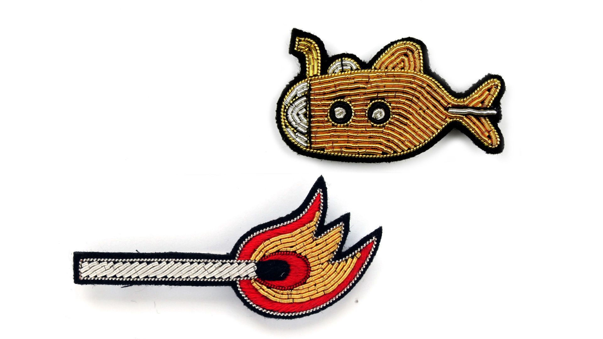 Macon & Lesquoy’s hand-embroidered pins